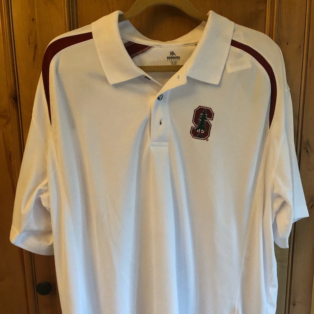 Men’s Stanford white polo